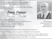 Wir nehmen Abschied von unserem Seniorchef Franz Danzer